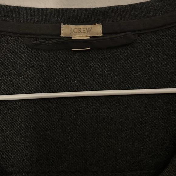 J. Crew Size M Grey Sweater Dress Utility Military Style Buttons on Shoulder - Picture 4 of 5